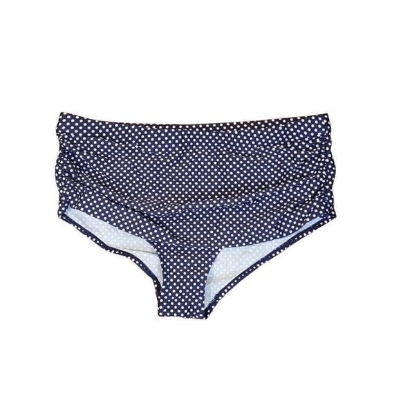 Meet Curve Women's Navy/White Polka-dot Nylon/Spandex Two Piece Swimsuit NEW - Picture 10 of 16